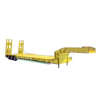 Semi-remolque de baixo leito para transporte de equipamentos grandes com tamanho e cor dos eixos personalizáveis