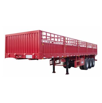 WS 60T 3 eixos de aço vedação lateral alta semi-reboque para carga pesada de transporte acessível