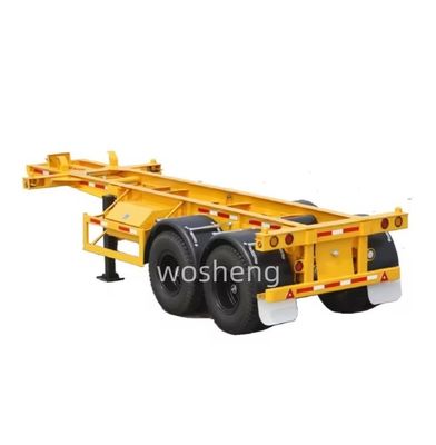 Wosheng Best 2 Axle 20FT 40FT Container Skeleton Semi-Trailer para transporte de contêineres