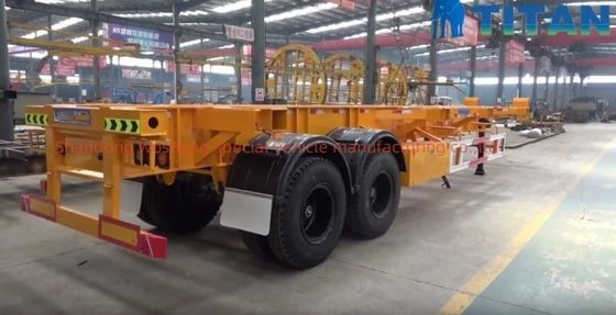 Wosheng Best 2 Axle 20FT 40FT Container Skeleton Semi-Trailer para transporte de contêineres