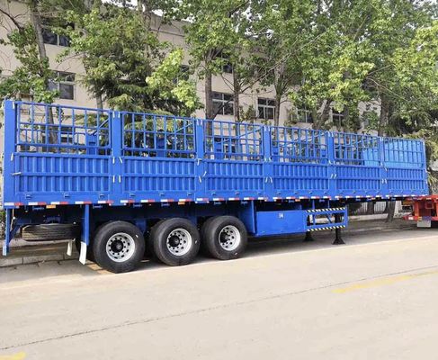 Pedido do cliente 3 Semirreboque de eixo Reboque de cerca alta para transporte de carga a granel