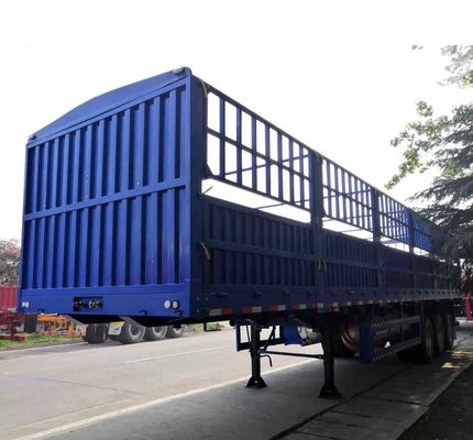 Pedido do cliente 3 Semirreboque de eixo Reboque de cerca alta para transporte de carga a granel