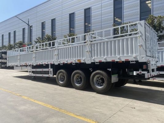Pedido do cliente 3 Semirreboque de eixo Reboque de cerca alta para transporte de carga a granel