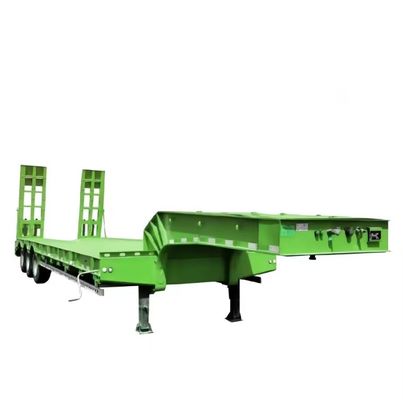 WS Semi-reboque de transporte de piso plano de 3 eixos com suspensão mecânica/aérea