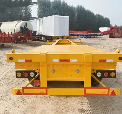 Wosheng 2 Axel Container Skeleton Semi Truck Trailer para e transporte acessível