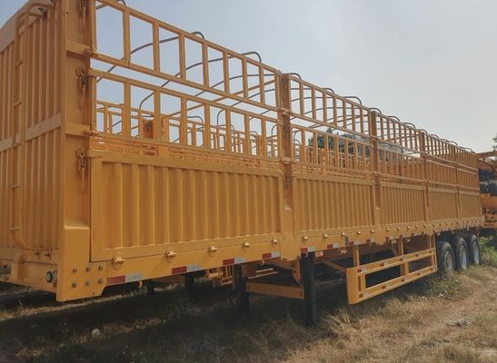 Ferramenta de aterragem pesada 28t 3 eixos carregamento vedação semi-reboque para transporte de vegetais