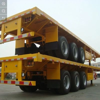 90 mm*13 mm*10 camadas Leaf Spring Flatbed Semi-Trailer com 28t Heavy Duty Landing Gear