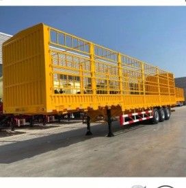 Ferramenta de aterragem pesada 28t 3 eixos carregamento vedação semi-reboque para transporte de vegetais