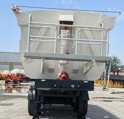 Forma U 3 eixo 4 eixo hidráulico de despejo traseiro semirreboque para veículo de construção