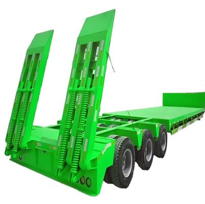 Semi-remolque de caminhão de 40 pés de corpo baixo com rampa e eixos SAF/FUWA/BPW/WOSHENG