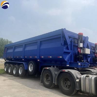 Desembaçador traseiro U-Hydraulic personalizado 40 CBM 3 eixos 4 eixos Dumper Semi-trailer para tarefa pesada