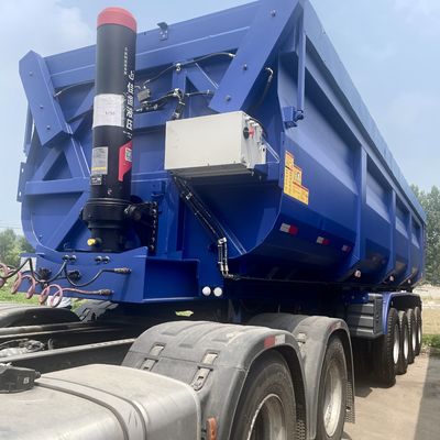Desembaçador traseiro U-Hydraulic personalizado 40 CBM 3 eixos 4 eixos Dumper Semi-trailer para tarefa pesada