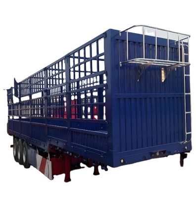 12400x2500x3650mm 60T/80T 3 eixos vedação Semi-reboque adequado para mercadorias e gado