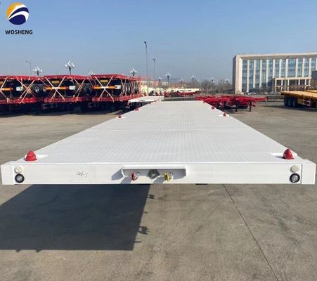 3 eixos 4 eixos 20FT 40FT Container Flat Bed Truck Trailers com sistema de travagem de dupla linha