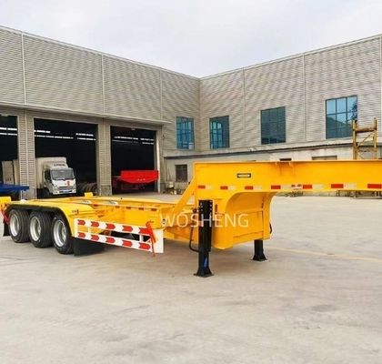 Suspensão mecânica Wosheng 3 eixo 20FT 40FT Container Chassis Skeleton Semi-trailer