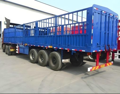 12400x2500x3650mm 60T/80T 3 eixos vedação Semi-reboque adequado para mercadorias e gado