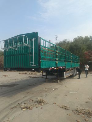 3 eixo vedação de parede lateral estaca de aço Semi-reboque para pecuária e hortaliças