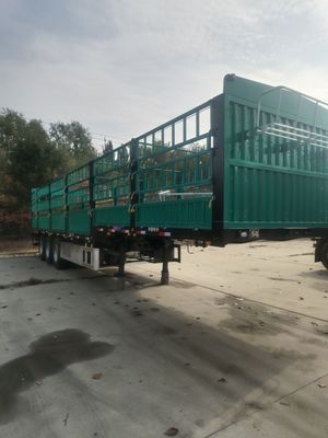 3 eixo vedação de parede lateral estaca de aço Semi-reboque para pecuária e hortaliças