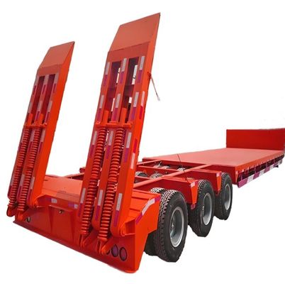 60 toneladas de carga útil de semi-reboque de cama baixa com 315 pneus 80R22,5 e king pin opcional