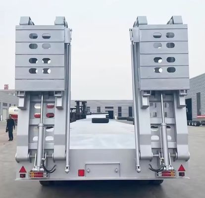 13000x2500x1100 4 eixos Lowboy semi-reboque personalizável para transporte de equipamentos pesados
