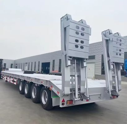 13000x2500x1100 4 eixos Lowboy semi-reboque personalizável para transporte de equipamentos pesados