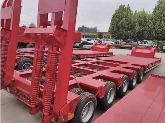 Reboque de cama baixa personalizável de 16 rodas e 4 eixos em Omã 13-18m com carga útil máxima de 30TON