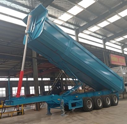 Reboque traseiro hidráulico de elevação de descarga de carga 40-80 toneladas para transporte de minas de carvão de areia