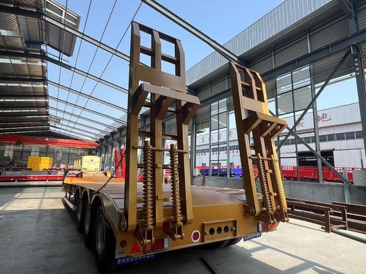 3/4 eixos cama baixa semi-reboque Lowboy caminhão reboques câmara de ar T30/30 sistema de travagem