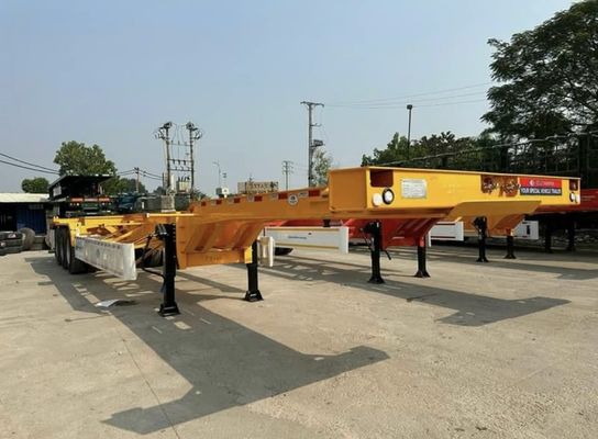 20-40 Ft Container Esqueleto Chassis Semi-trailer com eixo de 13Ton e design personalizado