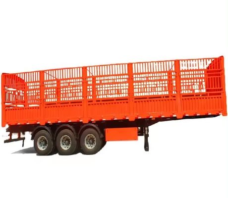 Suspensão mecânica vedação de exploração pecuária Semi-caminhão reboque com pneus 12.00R22.5