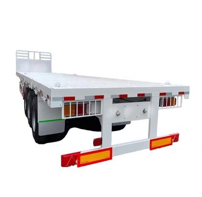 90T Max Payload Steel 20FT 40FT Container Flatbed Semi-Trailer com 12r22.5 Pneus