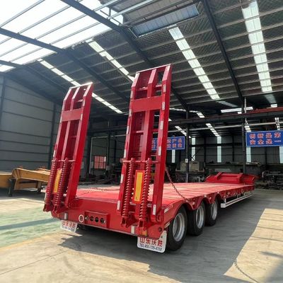 Semi-remolque de carga pesada profissional com 3 eixos e 4 eixos, carga máxima 30000 kg