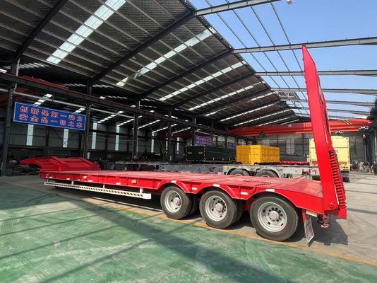 Semi-remolque de carga pesada profissional com 3 eixos e 4 eixos, carga máxima 30000 kg