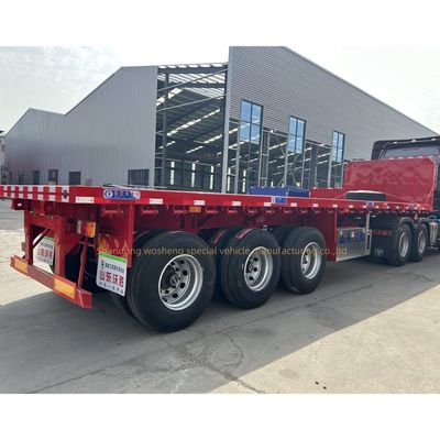 3 eixo 12R22.5 material de pneu de aço semi-reboque de banco plano com carga útil máxima de 20T-80T