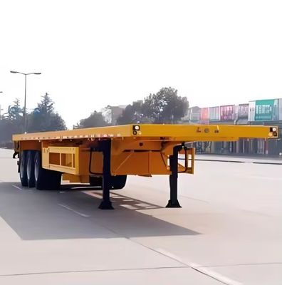 3 eixo 12R22.5 material de pneu de aço semi-reboque de banco plano com carga útil máxima de 20T-80T