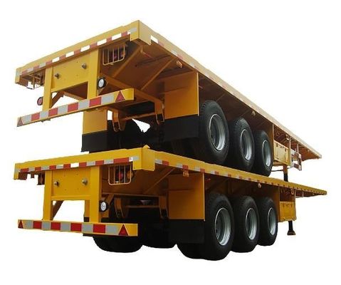 3 eixo 12R22.5 material de pneu de aço semi-reboque de banco plano com carga útil máxima de 20T-80T