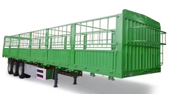 Parede lateral de 30-100 toneladas Parede lateral de resíduos de gado Pecuária de carga a granel Cercas de semi-caminhão