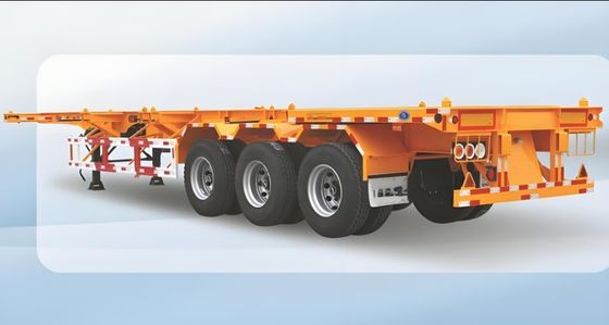 Pintura personalizada 50 T Trailer Esqueleto de carga útil para caminhão de contêiner Semi-trailer