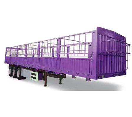 3 eixos 12 pneu 40-60 toneladas mais barato estaca transporte de animais carga vedação caminhão semi-reboque