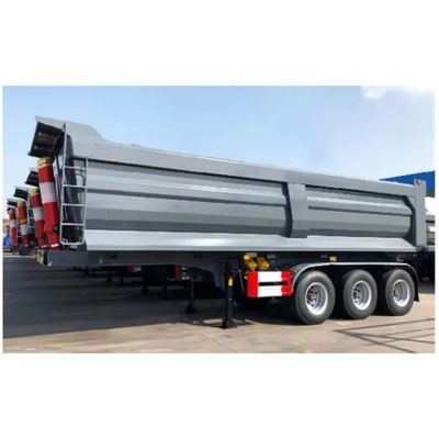 Semi-reboque de descarga traseira de 40 a 80 toneladas com tracção principal de aço Q345B/T700 e baixa manutenção