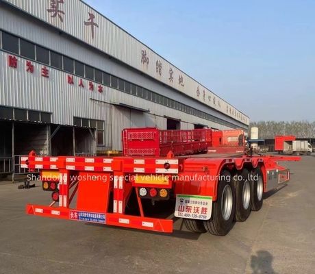 2 ou 3 eixos 40ft transporte de contentores Semi-Carrier Trailer com sistema de travagem dupla linha