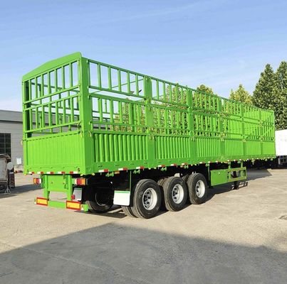 3 eixos FUWA Utility Side Wall Open Fence Truck Cargo Semi-trailer com tracção de 40 toneladas