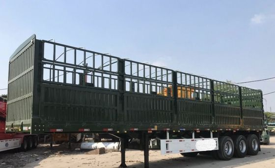 3 eixos FUWA Utility Side Wall Open Fence Truck Cargo Semi-trailer com tracção de 40 toneladas