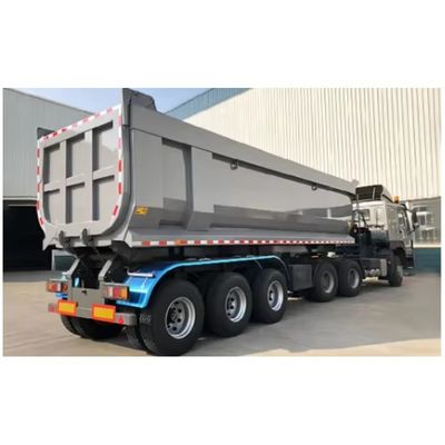 Semi-reboque de descarga traseira de 40 a 80 toneladas com tracção principal de aço Q345B/T700 e baixa manutenção