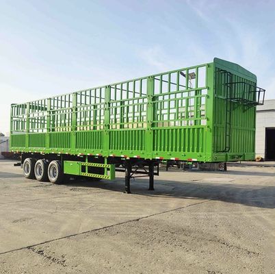3 eixos FUWA Utility Side Wall Open Fence Truck Cargo Semi-trailer com tracção de 40 toneladas