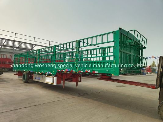 3 eixos FUWA Utility Side Wall Open Fence Truck Cargo Semi-trailer com tracção de 40 toneladas