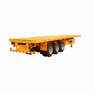 3 eixos 60 a 80 toneladas 20 a 45 pés Container de cama plana Semi-reboque com carga útil máxima 50000 kg