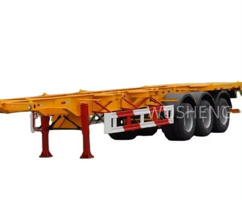 3 eixos 20-40 pés de transporte de contêineres esqueleto semi-reboque com sistema de travagem de dupla linha