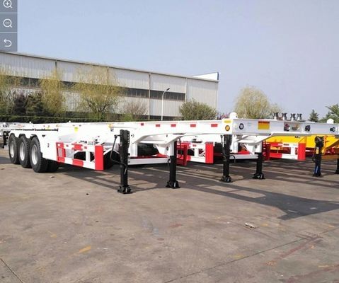 Utilização e transporte de contentores Semi-reboque esqueleto com sistema de travagem de dupla linha