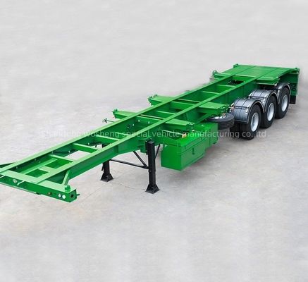 Semi-remolque personalizado 3 eixos 20ft 40ft 45ft 48ft Container Transport Skeleton
